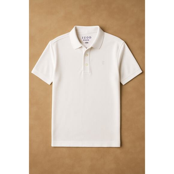 IZOD Golf Pro Tech Grid Polo NWT Men’s L Bright White - Picture 1 of 10